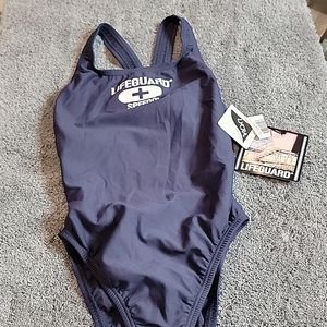 Speedo Lifeguard Bathing Suit Size 30/ small Navy color
